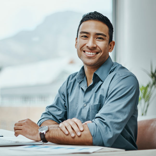 smiling man
